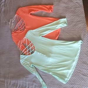 2 tops with criss-cross backs